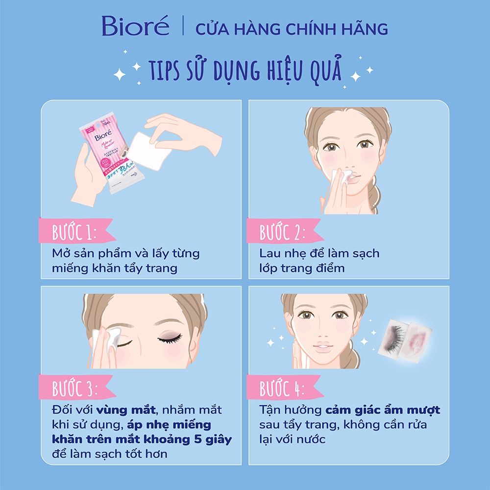 [Mã FMCGKAO52 giảm 8% đơn 250k] Khăn Tẩy Trang Bioré Giới Hạn 2 (20 miếng)