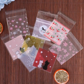 BST1 Set 100 Túi dán miệng đựng bánh kẹo nhỏ xinh 7x7cm greenkios