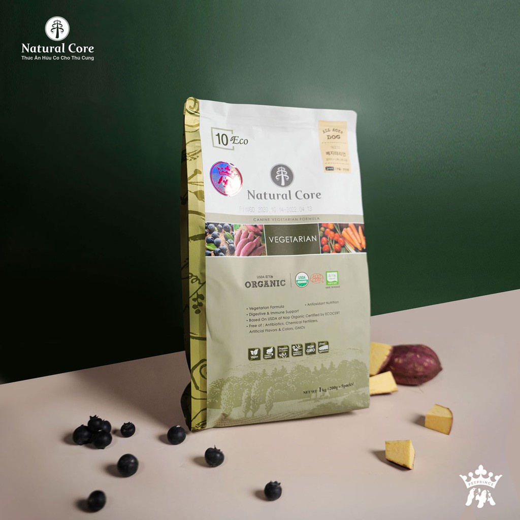 Natural Core hạt rau củ thuần chay cho chó mèo 1kg