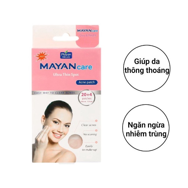 Miếng Dán Mụn Mayan Care 20 Miếng Dán