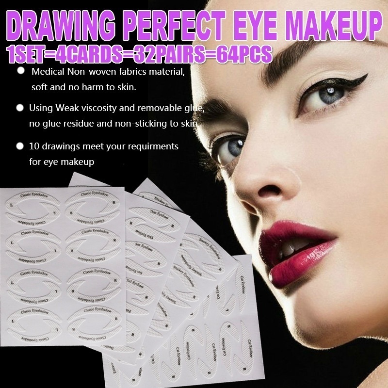 Miếng Dán Trang Điểm Mắt Nhanh Chóng Với 4 Kiểu Dáng Khác Nhau Dành Cho Nữ
