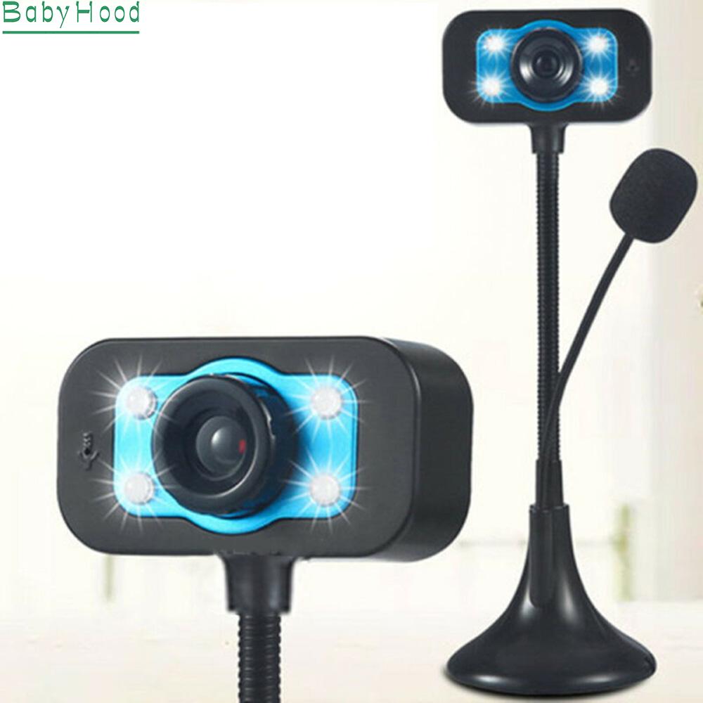 Webcam Tích Hợp Micro Có Đèn Led Ban Đêm Có Thể Điều Chỉnh Tiện Dụng Cho Pc / Laptop