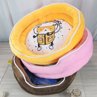Ổ Đệm tròn cho chó mèo - Nệm nhung cho thú cưng