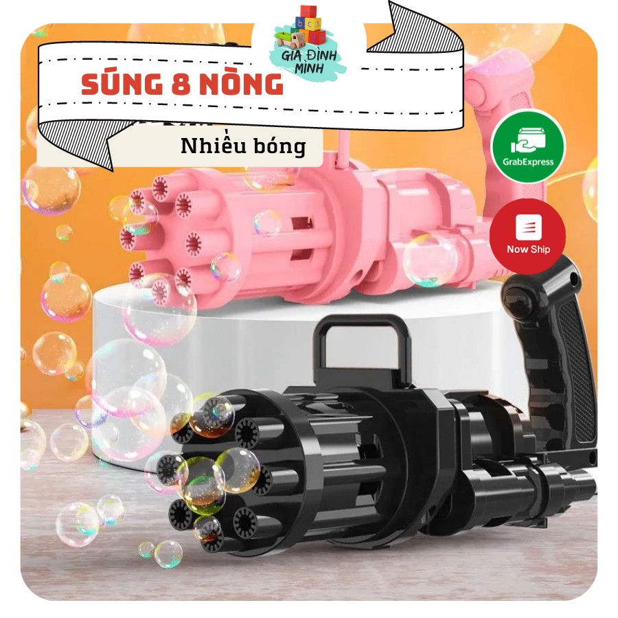 Súng bắn bong bóng xà phòng 8 nòng siêu mạnh - Gia Đình Mình