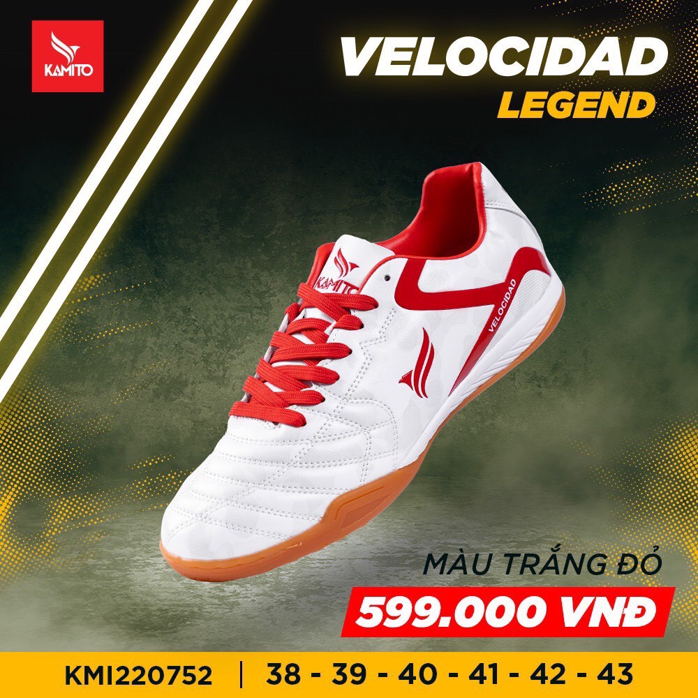 Kamito Velocidad Legend IC - KMA220752 - Màu Trắng Đỏ