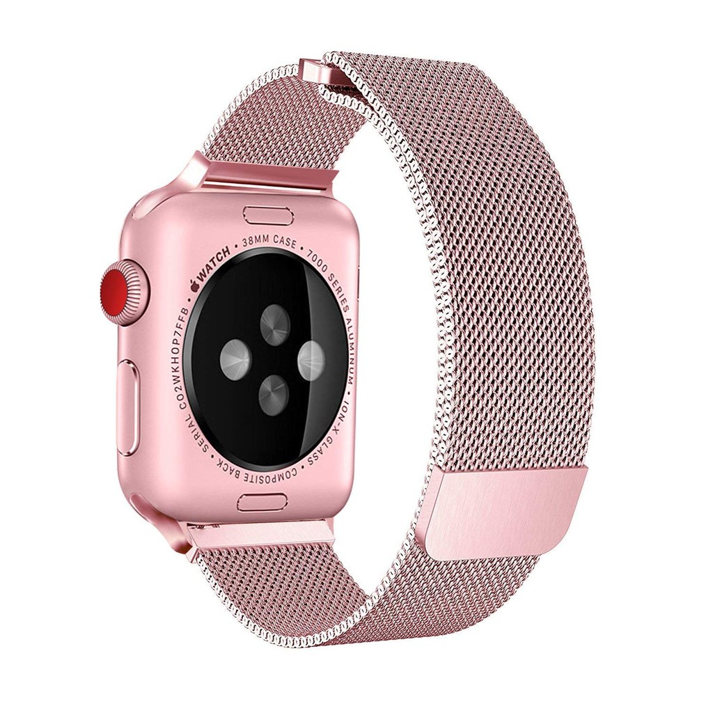 Dây đeo thép thay thế cho Apple Watch Size 40/38mm Series 6/5/4/3/2/1 (Màu Vàng Hồng)