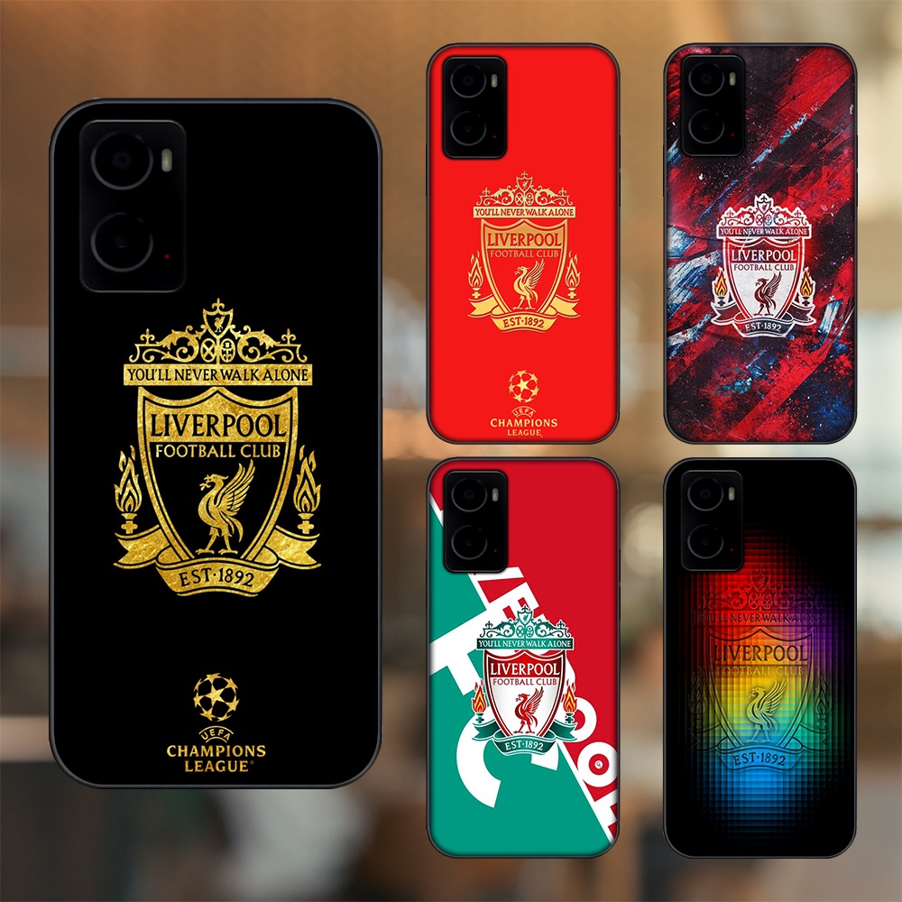 Ốp lưng Oppo A76 viền đen in hình Liverpool FC