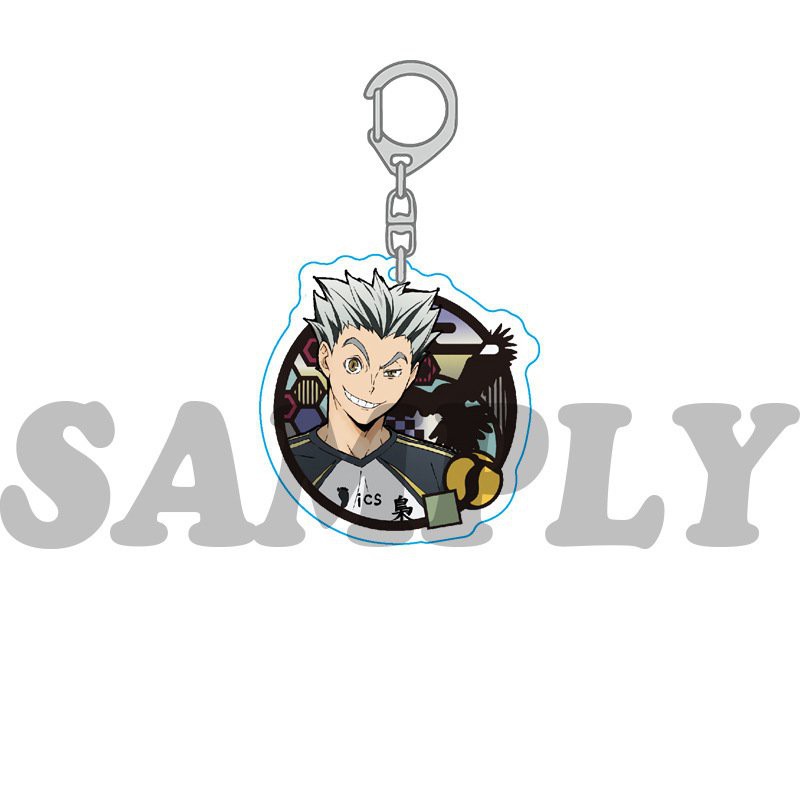 ( Mica trong acrylic ) Móc khóa in hình HAIKYUU!! VUA BÓNG CHUYỀN ver HÌNH TRÒN anime chibi xinh xắn độc đáo