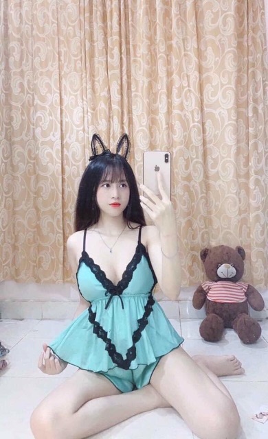 [Mã WA1606 giảm 15% đơn 99k] [SALE 30%] Đồ ngủ sexy lụa ren trái tim có mút | BigBuy360 - bigbuy360.vn