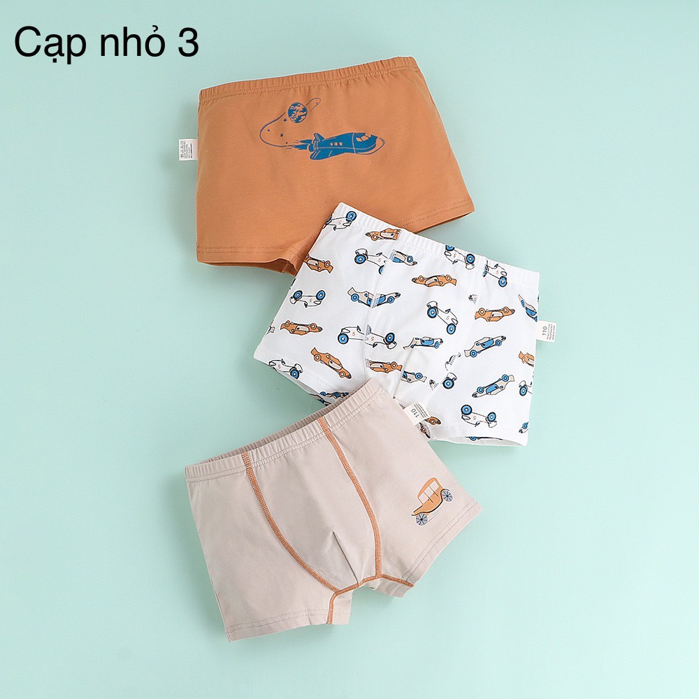 Set 3 sịp đùi cạp nhỏ nhiều mẫu BT size 100 - 150 - Bảng màu 1