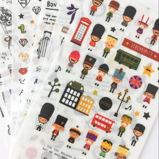 Set 6 tờ giấy dán trang trí dễ thương