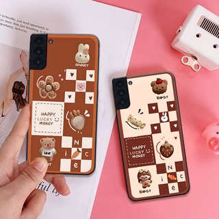 Ốp lưng điện thoại Samsung S22 / S22 ULTRA / S22 PLUS / S22+ in hình họa tiết ô vuông, trái tim, gấu cute