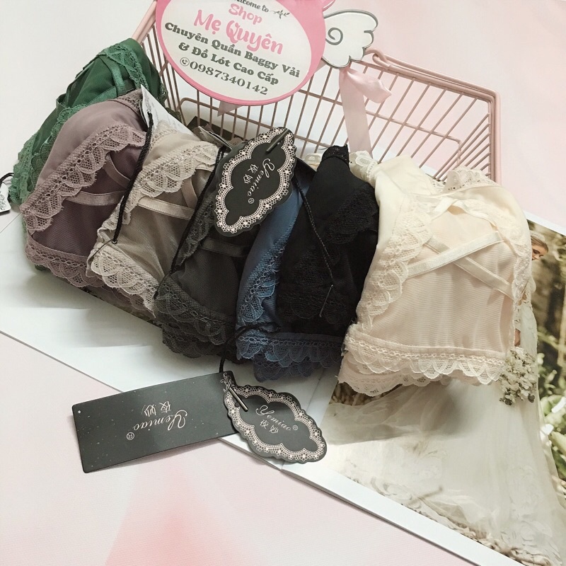 Quần lót ren nữ đan chéo thời trang, chất liệu ren mềm mịn cho cô bé khô thoáng cả ngày