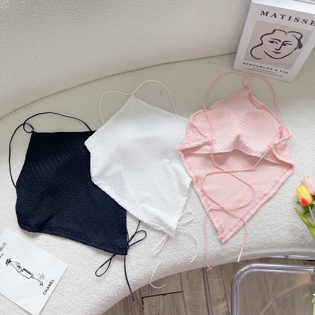Áo ống yếm dây bún đan lưng sexy cháyy bỏng