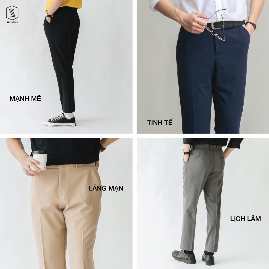 [SSSTXUX3 hoàn 8% xu]Quần âu Nam Regular Fit Basic SSSTUTTER Vải dệt thoi co giãn siêu nhẹ 5 màu Great Life Pants v2 | BigBuy360 - bigbuy360.vn