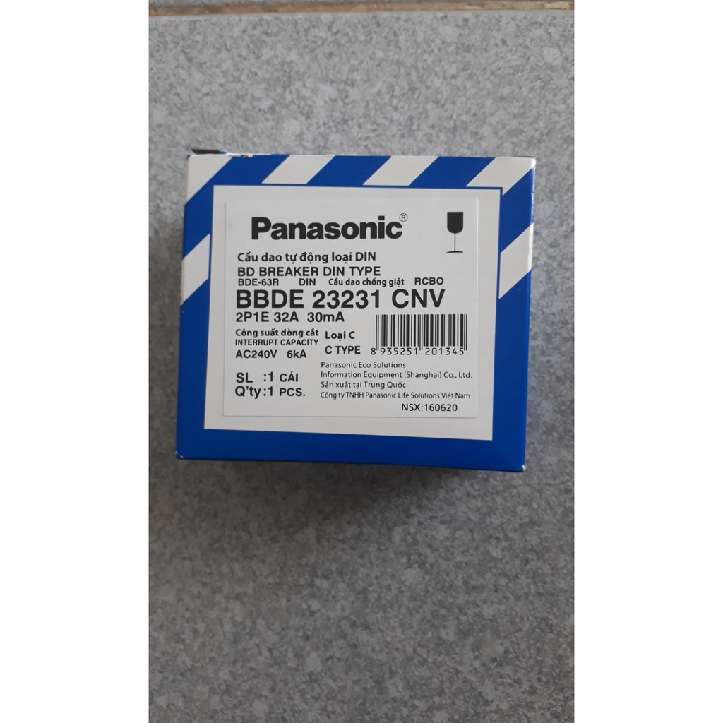 CB cầu dao tự động chống giật din Panasonic chống rò chính hãng