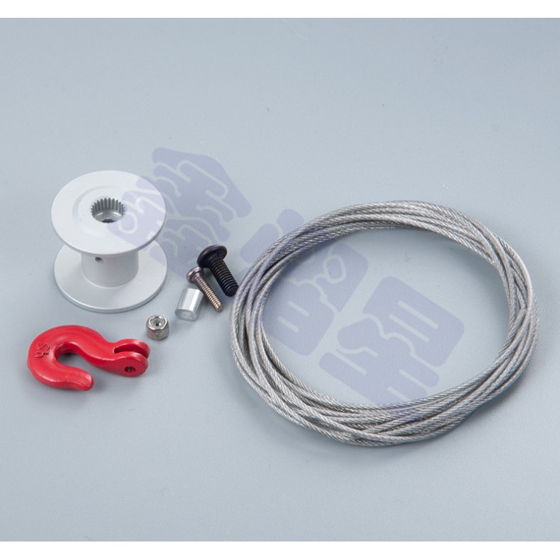 Bánh Lái Dây Cáp Tời + Servo MG995 dành cho xe mô hình neo núi 1/10 xe công trình