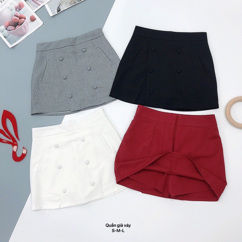🌹 Quần giả váy 6 nút bọc  chất bao đẹp | BigBuy360 - bigbuy360.vn