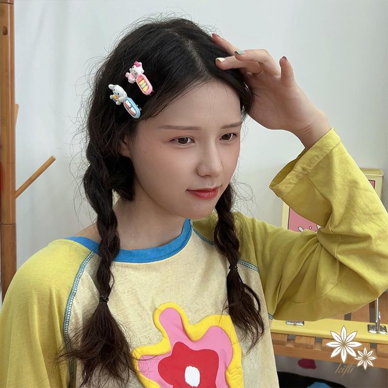 kẹp tóc hoạt hình phong cách hàn quốc Kẹp Tóc Mái Bên Họa Tiết Hoạt Hình Sanrio Ngọt Ngào Dễ Thương Phong Cách Hàn Quốc Cho Bé Gái