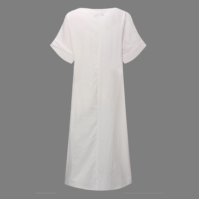 Đầm nữ sơ mi dáng dài thiết kế màu trơn thời trang cho nữ | BigBuy360 - bigbuy360.vn