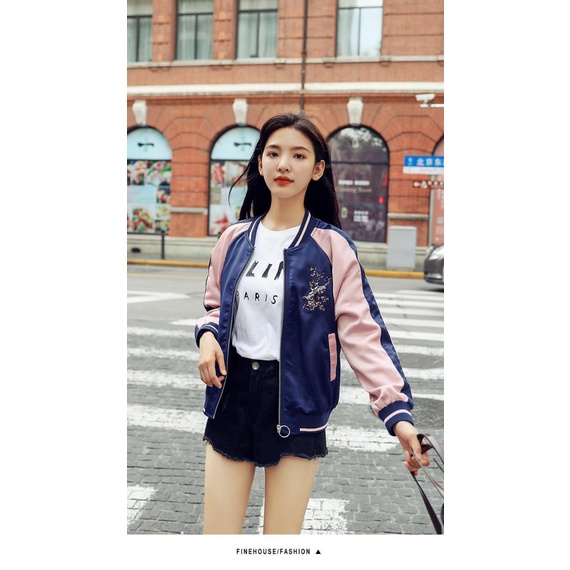 Áo khoác bomber nam nữ  form rộng chất gió dày tay dài [NewUnisex]