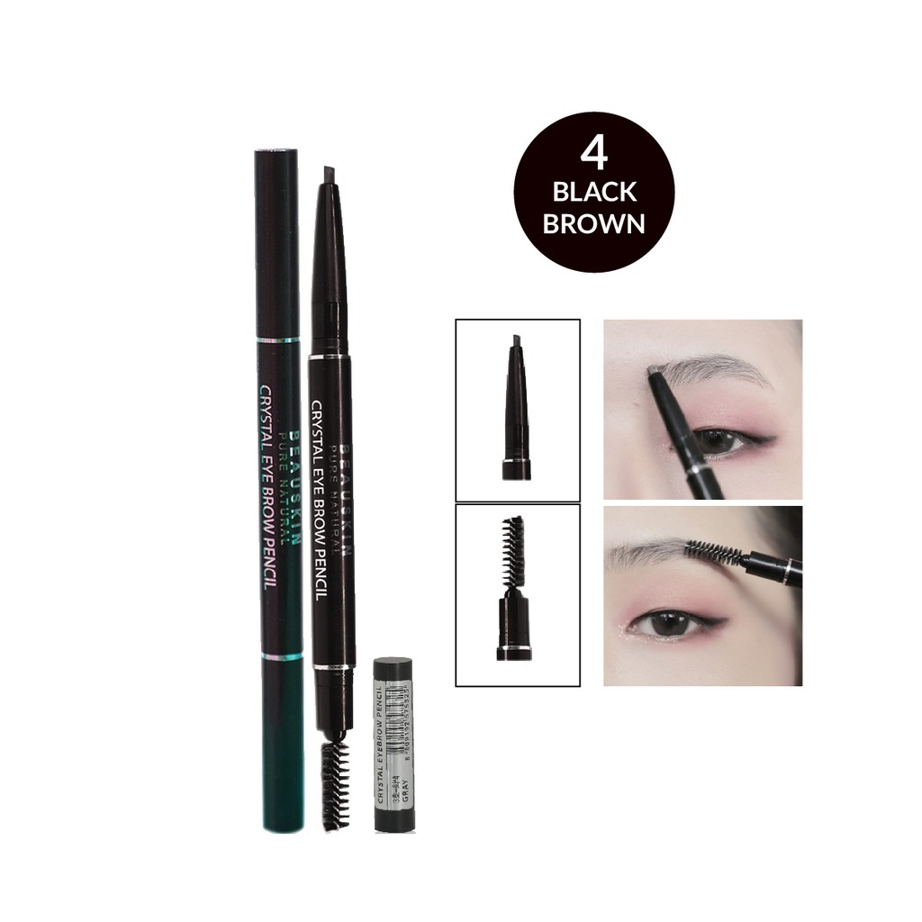 Chì Kẻ Mày 2 Đầu BEAUSKIN Crystal Eyebrow Pencil 3.0g Lâu Trôi, Chống Nước Hiệu Quả - BMEB0104110