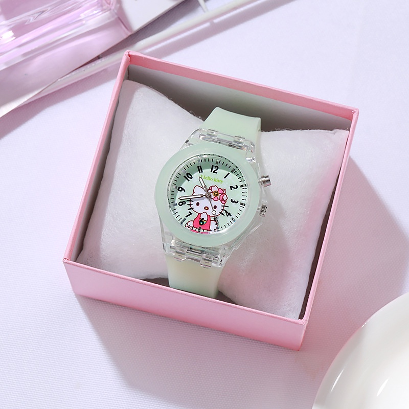 Đồng hồ đèn LED mặt Hello Kitty xinh xắn