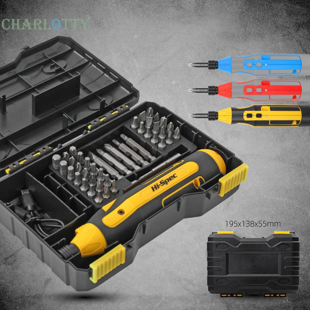 Beautiful❤USB Rechargeable Wireless Screw Driver 41 in 1 Electric Screwdriver Bits Kit