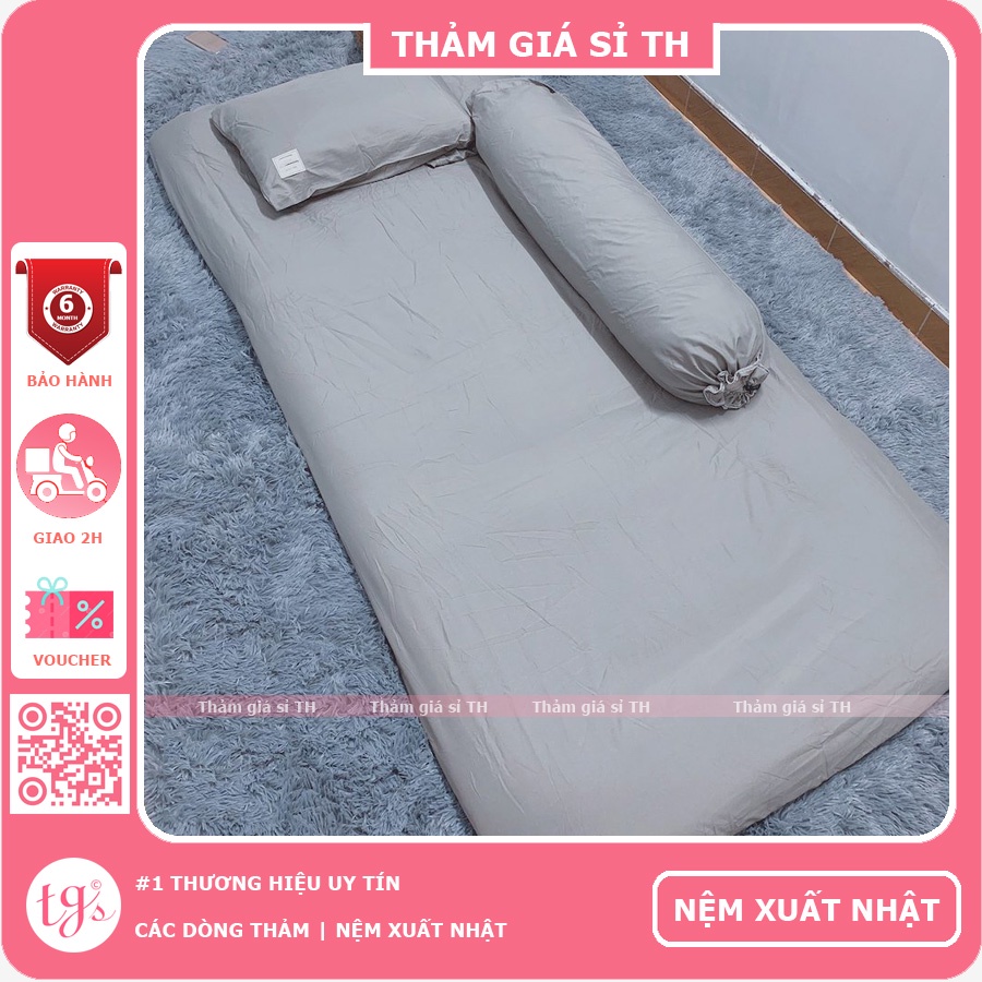 Combo Nệm + Ga nệm cho 1người và 2 người nằm, hàng dư xuất Nhật kích thước 1m6, 1m4, 1m x 2m [Hàng Cam Kết Chất Lượng]