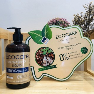 Nước rửa chén bát hữu cơ bồ hòn Ecocare tinh dầu Quế 500ml