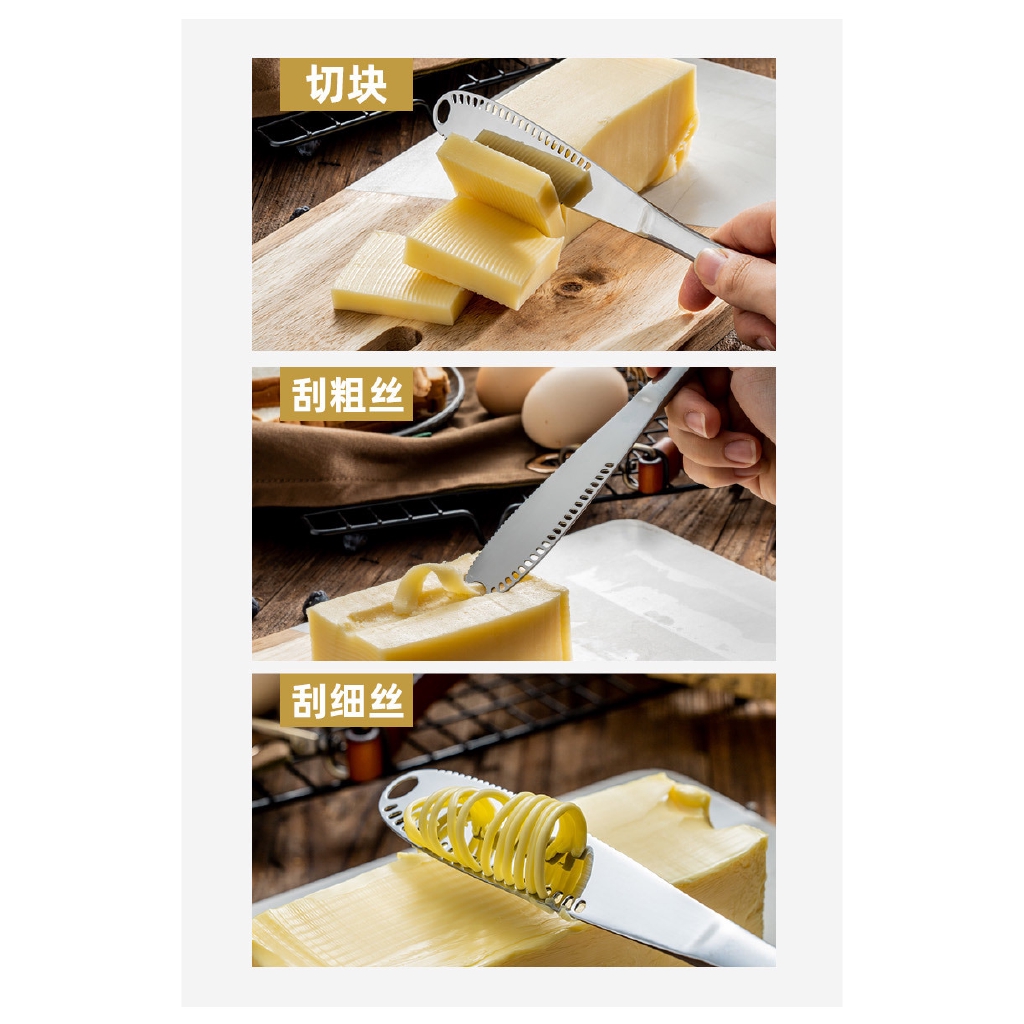 Đa năng Thép không gỉ Bơ Dao Phô Mai Cheese Dessert Jam Spreaders Cream Knifes Breakfast Tool