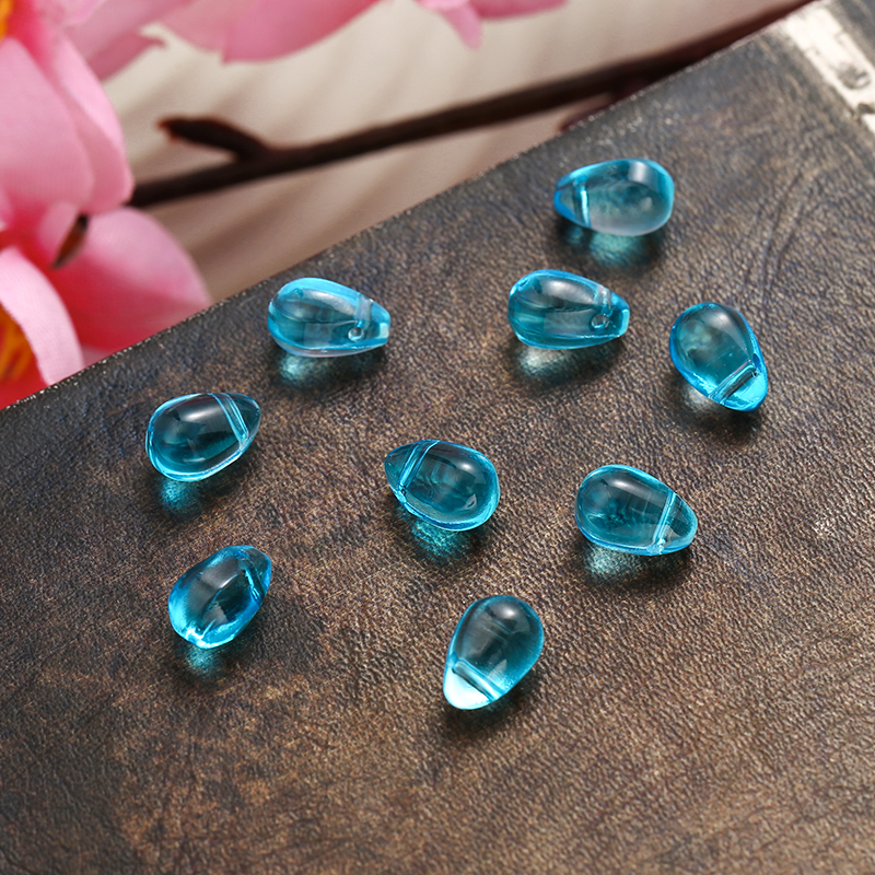 1 Bộ 10 Hạt Pha Lê Hình Giọt Nước Nhiều Màu 6 * 9mm Làm Đồ Thủ Công diy