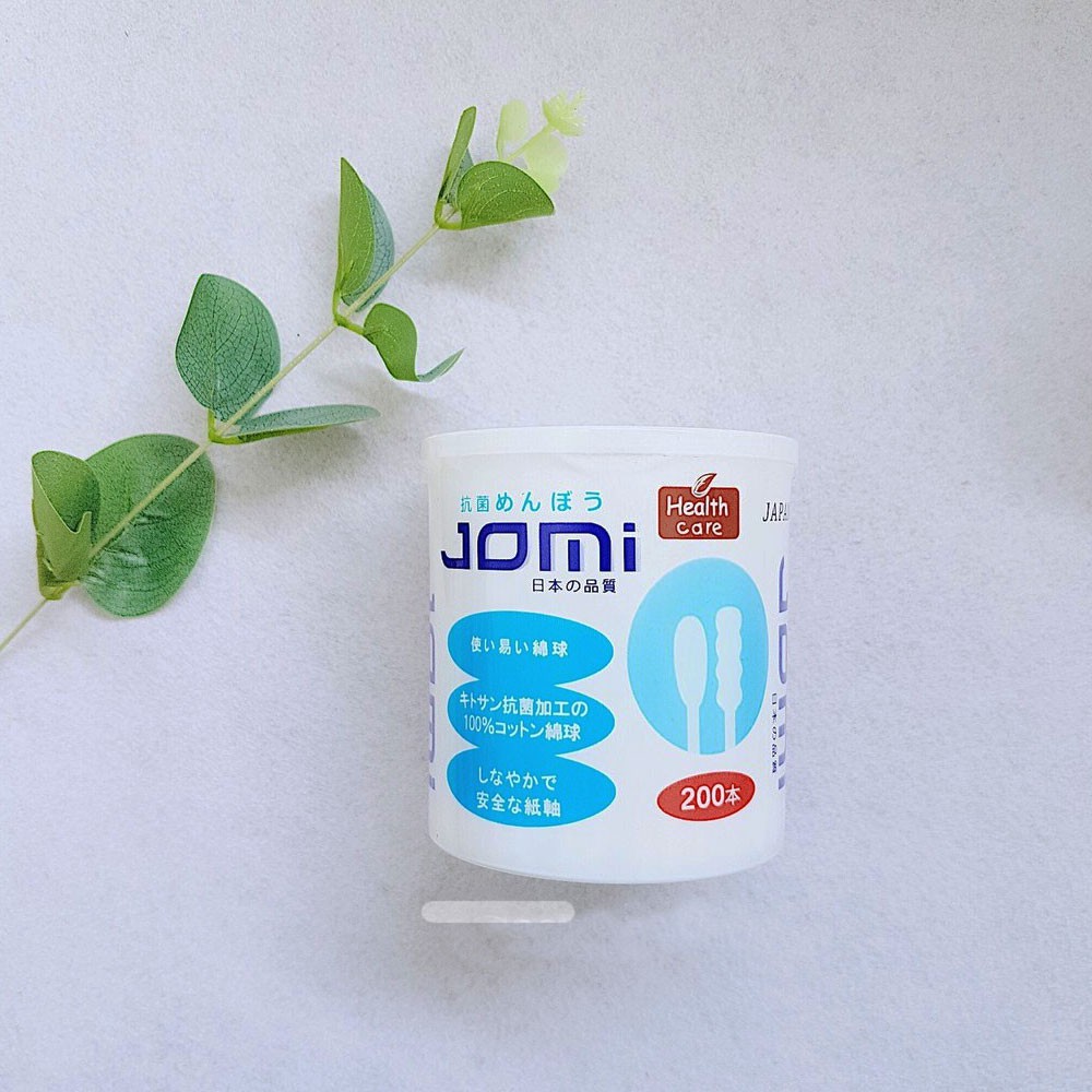 Hộp 200 que bông ngoáy tai Jomi 1 đầu xoắn người lớn