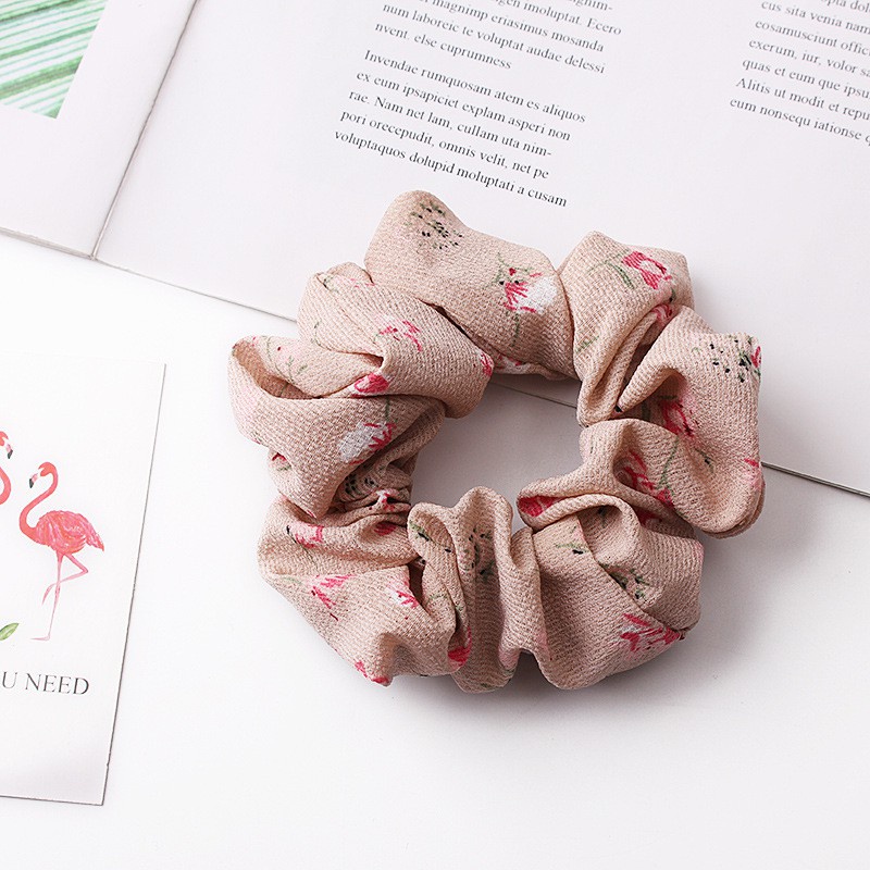 Đồ cột tóc vải chiffon họa tiết hoa xinh xắn C164A