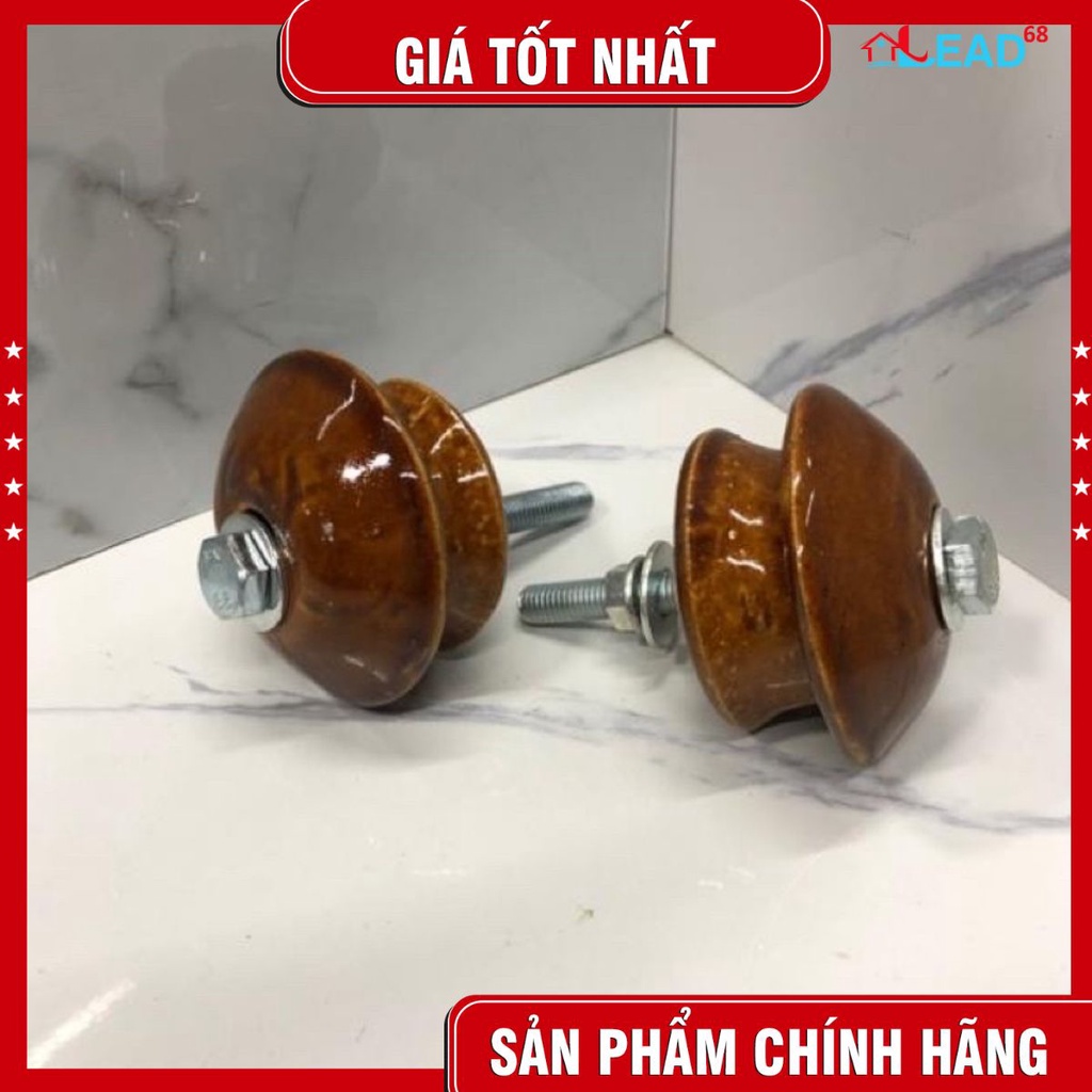 Con sứ đỡ dây điện kèm cả ốc, chống đứt dây,cách điện ,an toàn