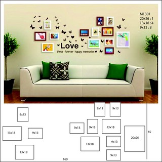 Bộ 13 khung ảnh kèm decal kích thước chuẩn M1301