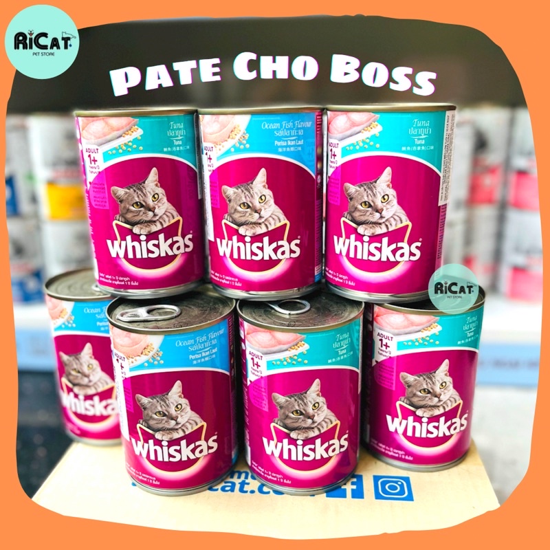 Pate Cho Mèo WHISKAS Lon 400g | Thức Ăn Cho Mèo Pate Whiskas