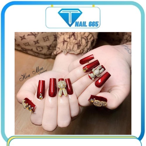 Sơn Gel đỏ tuyết , Sơn móng tay nail màu đỏ tuyết