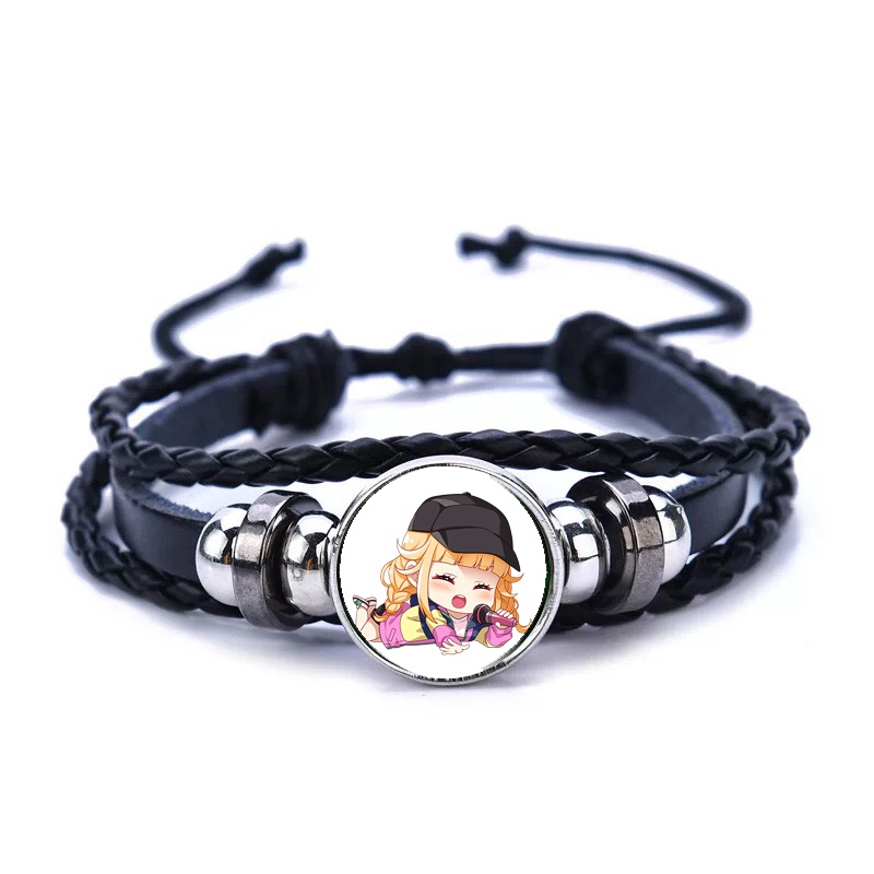 Vòng tay da lộn in hình nhân vật KHỔNG MINH THÍCH ĐI QUẨY anime chibi tiện lợi xinh xắn thời trang