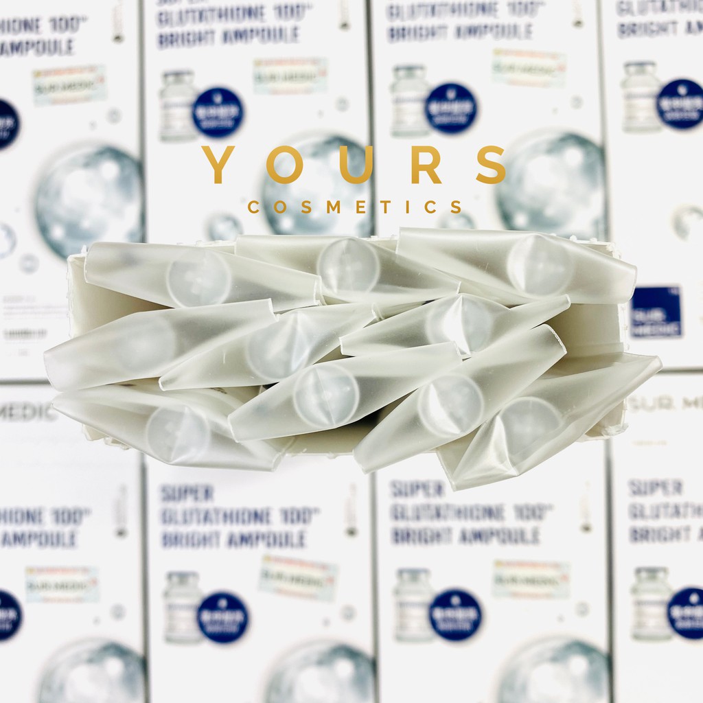 [Auth Hàn] Serum Truyền Trắng Sur.Medic + Super Glutathione 100 Bright Ampoule - Có Chứng Nhận An Toàn Bộ Y Tế