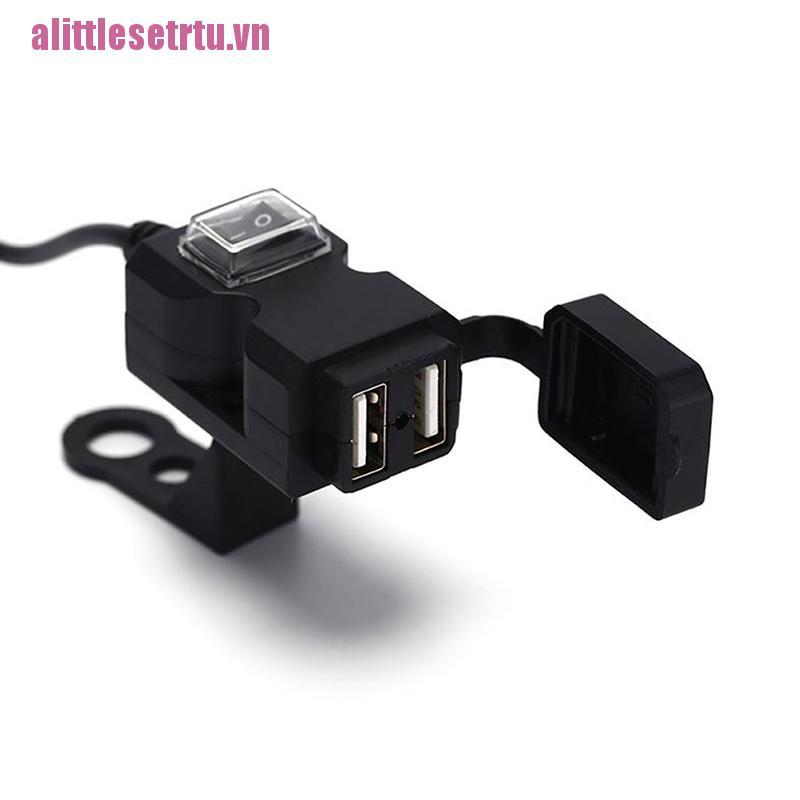 Bộ Sạc Usb Kép 9-90v Chống Nước Gắn Ghi Đông Xe Đạp