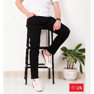 Quần Jean Nam 5S Màu Đen Trơn, Phom Ôm, Trẻ Trung, Thanh Lịch, Co Giãn Tốt Vakado