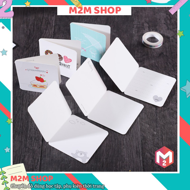 Set thiệp cảm ơn sinh nhật valentine cute nhiều mẫu khác nhau (set 5 - 10)