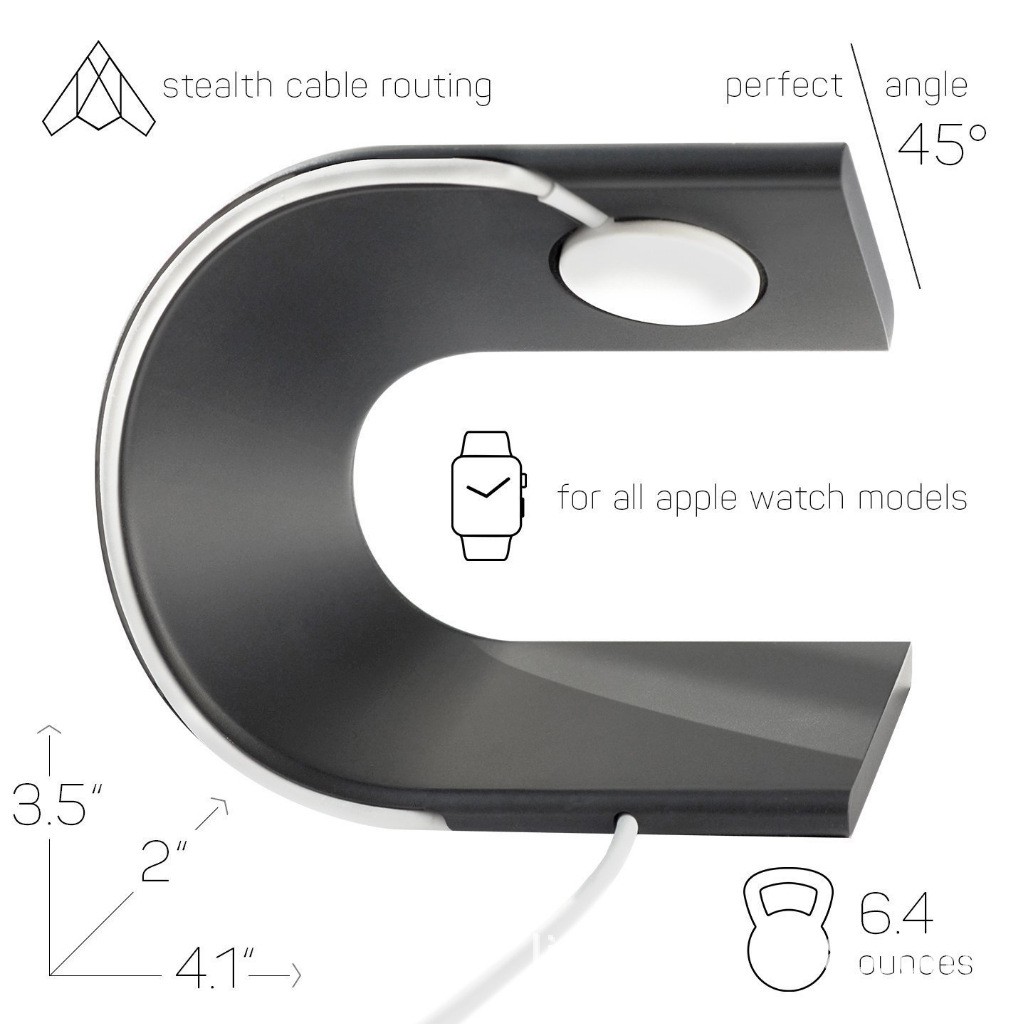 Dock Sạc Apple Watch ,Đế Sạc Nhôm Nguyên Khối Apple Watch Full Series 1-2-3-4-5-6