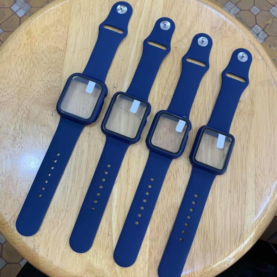 Dây Apple watch và ốp kính đồng hồ thông minh cao su thời trang cao cấp Series 1/2/3/4/5/6/SE AkiloCase