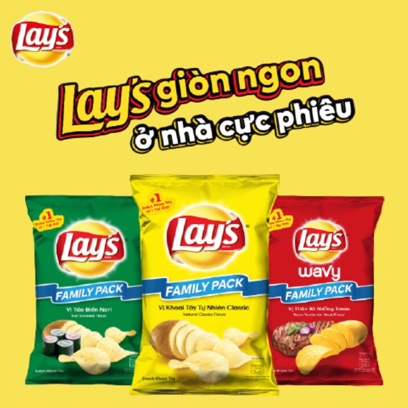 [Mã GRO1APR giảm 20K đơn 150K] Combo 5 Snack Khoai Tây Lay's vị Khoai Tây Tự Nhiên 150g/gói