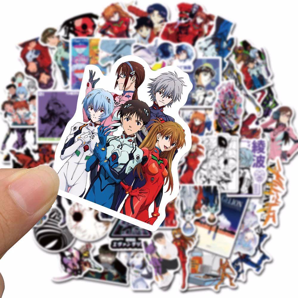 Bộ Sưu Tập Hình Dán Anime Evangelion Bằng PVC Cho Laptop Hành Lý