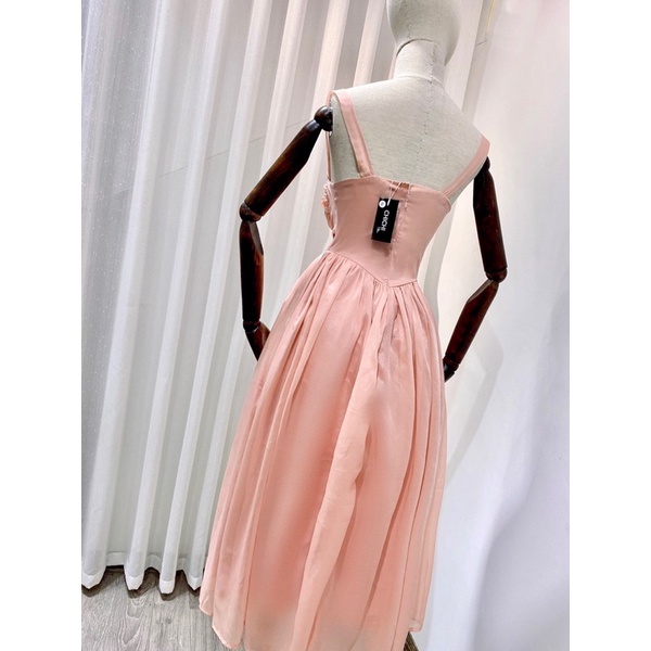 Váy maxi tơ cúc bọc