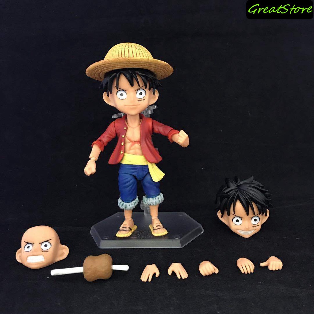 MÔ HÌNH NHÂN VẬT ONE PIECE FIGMA LUFFY Q SIZE SHF FIGMA KHỚP CỬ ĐỘNG ĐƯỢC