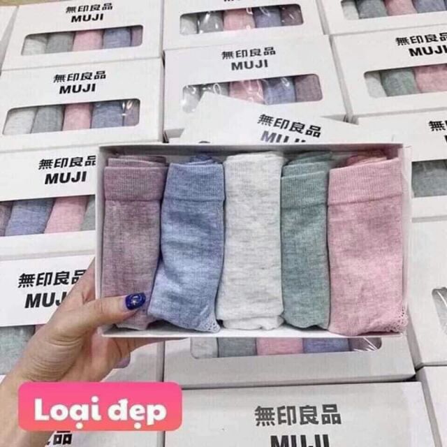 Quần chip Muji vỏ trắng hộp 5 chiếc | BigBuy360 - bigbuy360.vn